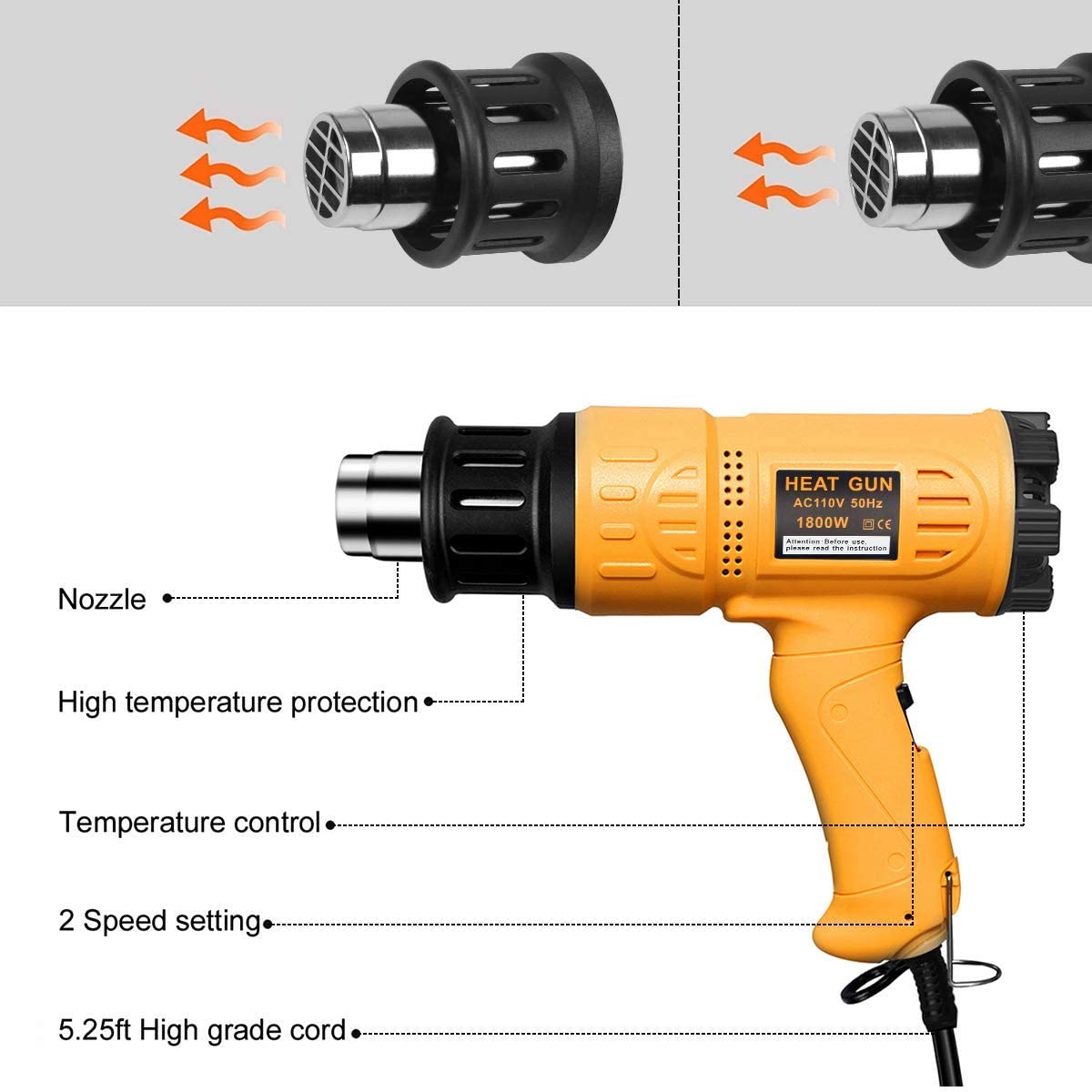  SEEKONE Heat Gun